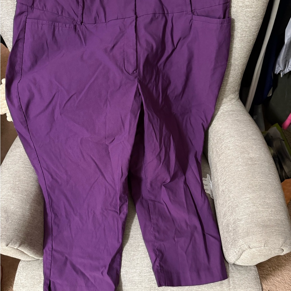 Lane Bryant Vibrant Purple cropped Trousers